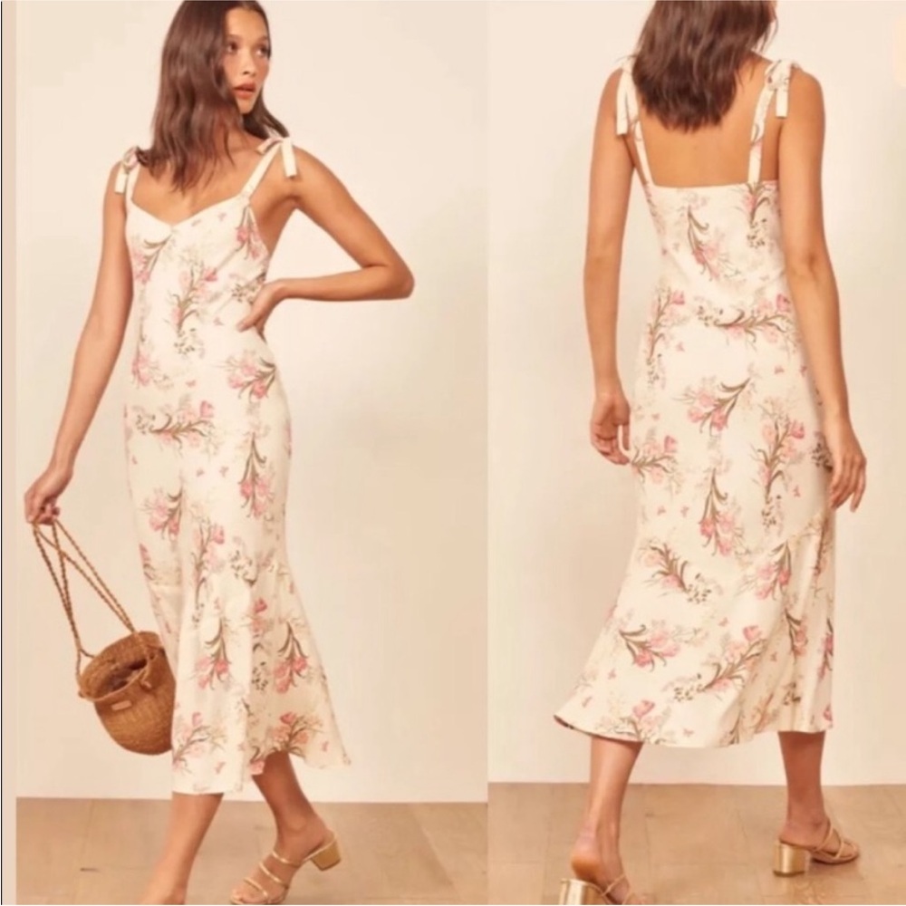 Reformation Christianna Midi Floral Dress Medium - Picture 2 of 11